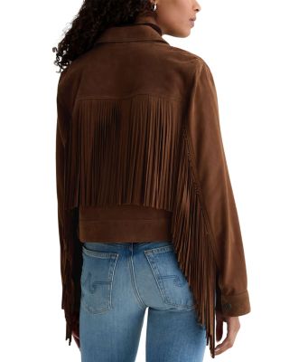 Fringed Suede Trucker Jacket