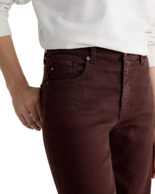 AG Saige High Rise Wide Leg Crop Jeans in Coffee Bean