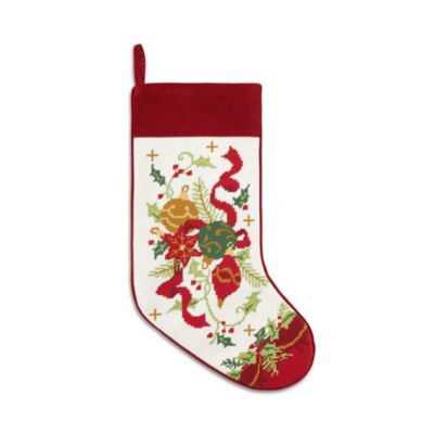Nostalgic Ornaments Embroidered Needlepoint Stocking