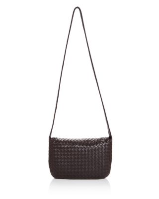 Fluffy Intrecciato Leather Crossbody Bag