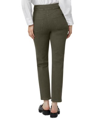 Mid Rise Straight Jeans in Olive Night