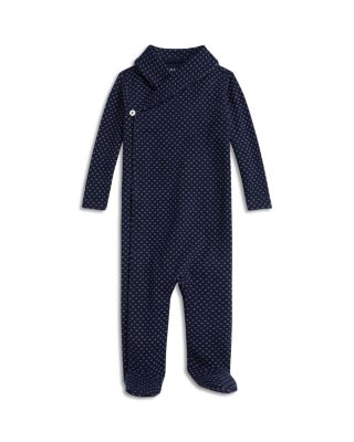 Boys' Shawl Collar Double Knit Footed Coverall - Baby