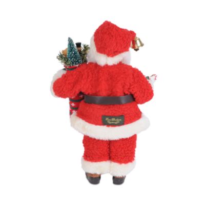 Classic Santa with Christmas Stocking Figurine