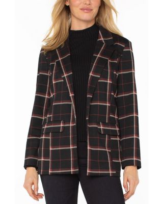 Plaid Boyfriend Blazer