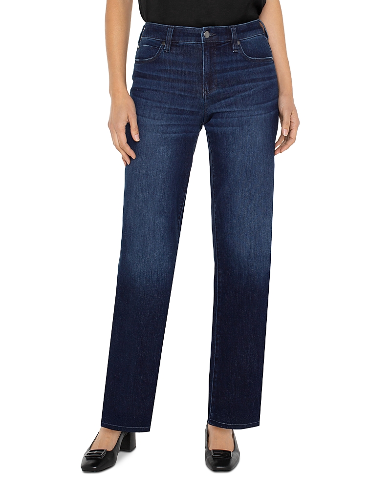 Liverpool Los Angeles Kennedy Mid Rise Straight Leg Jeans In Upland In Blue