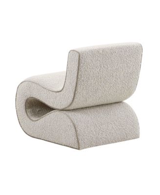 Senna Speckled Boucle Accent Chair in Grey
