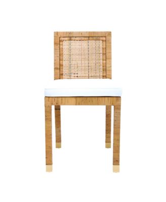  Amara Rattan Performance Fabric Dining Chair in Natural