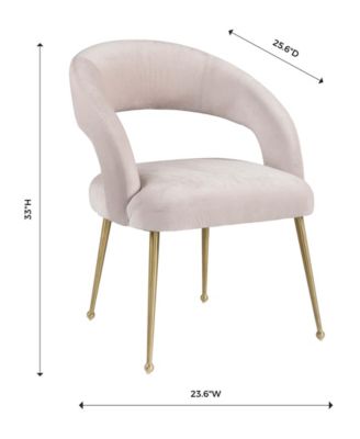  Rocco Velvet Dining Chair in Blush