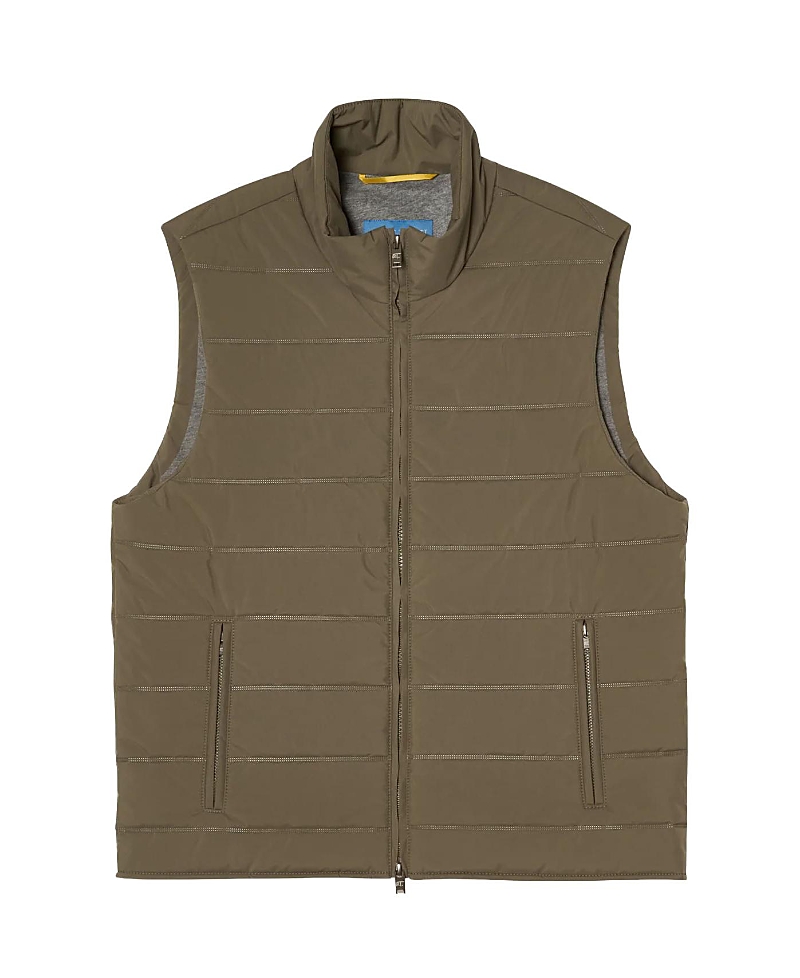 Robert Talbott Driver Quilted Vest In Brown