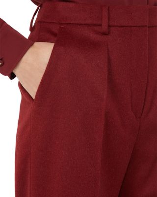 Straight Leg Wool Pants 