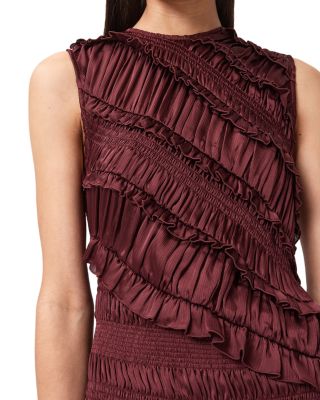 Nyla Shirred Midi Dress