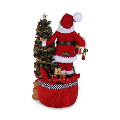 Light Up Merry Beary Christmas Santa Figurine   