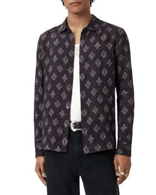 Ross Slim Fit Printed Button Front Shirt