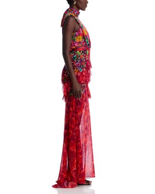 Fleur Silk Maxi Dress