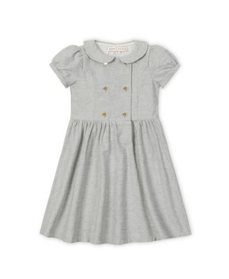  Girls&#39; Organic Double Breasted Flannel Dress with Collar - Little Kid, Big Kid