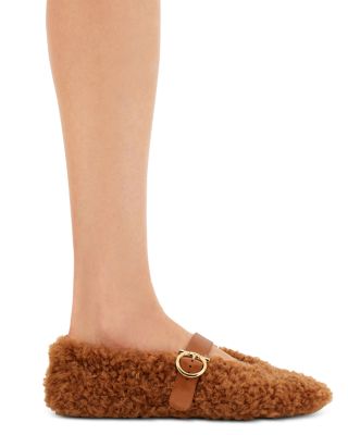 Women's Shearling Mary Jane Flats