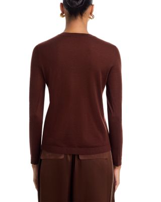 Long Sleeved Cashmere Crewneck Top