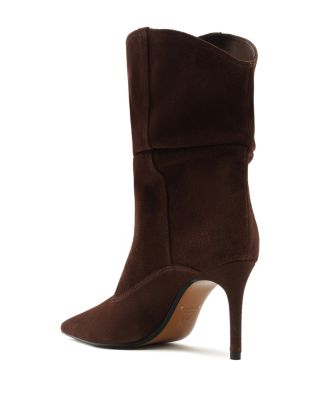 Women&#39;s Maryana Up Slouch Nubuck Leather Ankle Boots
