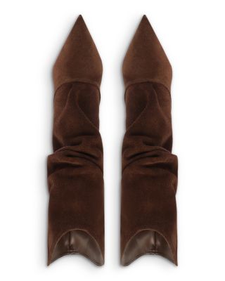 Women&#39;s Maryana Up Slouch Nubuck Leather Ankle Boots