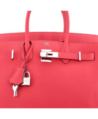  Birkin 30 Handbag Pink Epsom with Palladium Hardware