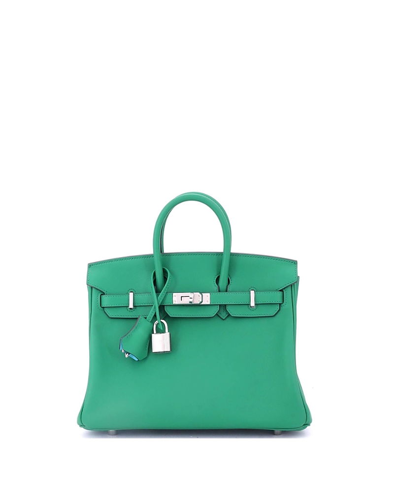 Pre-owned Pre-owned Hermes Hermes Birkin 25 Handbag Verso Swift With Palladium Hardware