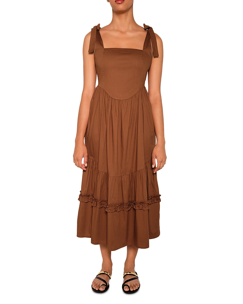 The Lulo Project New Quibdo Midi Sundress In Brown