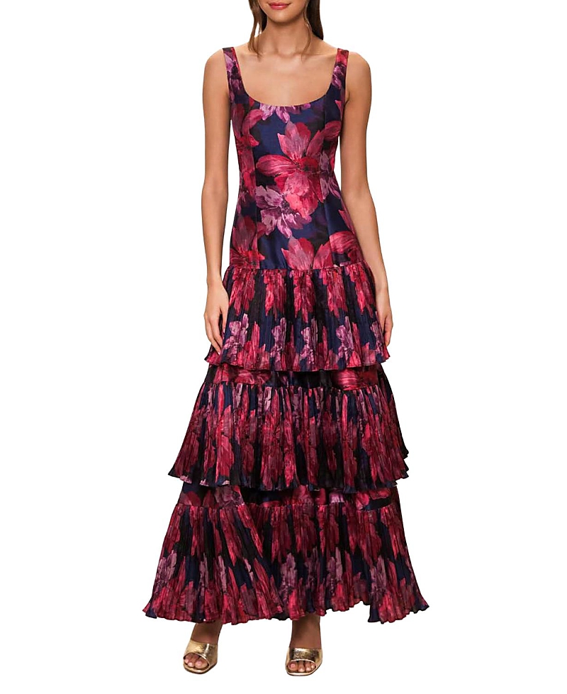 Hutch Luna Drop Waist Tiered Dress In Multi