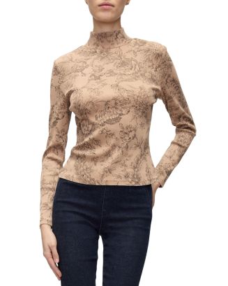 Veronica Beard Nate Mock Neck Top | Bloomingdale's Women