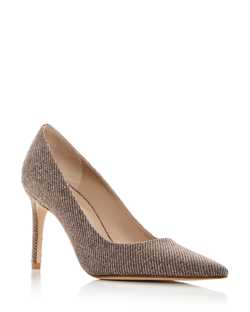 Stuart Weitzman Stuart Power 85 Pointed Toe Pump In Brown