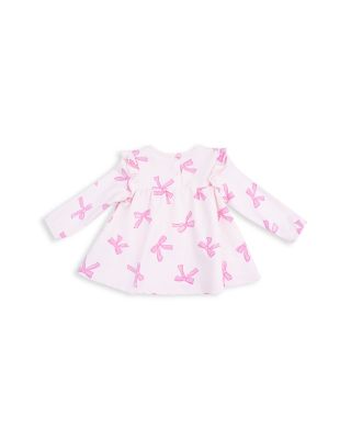 Girls' French Terry Pretty Bows Ruffle Top & Ribbed Leggings Set - Baby