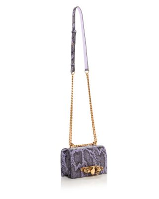Mini Jewel Embossed Leather Shoulder Bag