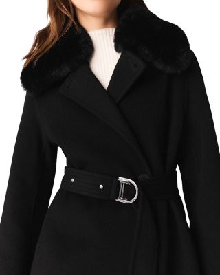 Double Faced Coat with Removable Collar