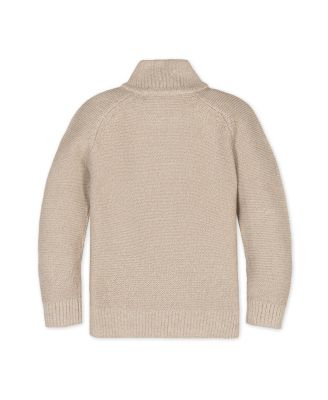 Organic Long Sleeve Full Zip Raglan Mock Neck Sweater - Little Kid, Big Kid