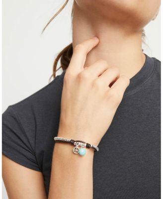 Turquoise Murano Bead Strap Bracelet