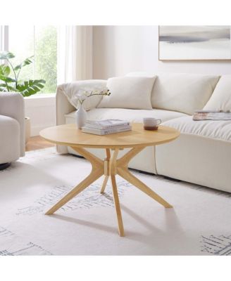  Crossroads Round Wood Coffee Table