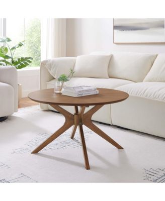  Crossroads Round Wood Coffee Table