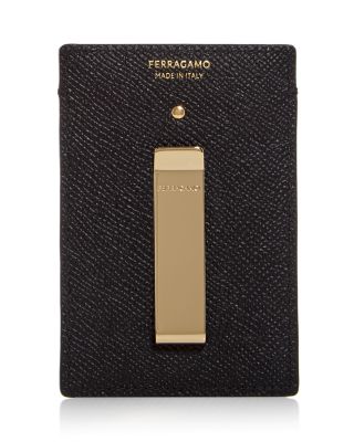 Micro Gancio Leather Money Clip & Card Case 