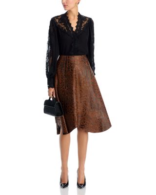 Miguel Lace Inset Blouse