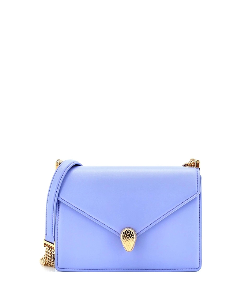 Pre-owned Pre-owned Bvlgari Bvlgari Small Serpenti Forever Envelope Shoulder Bag Leather In Purple