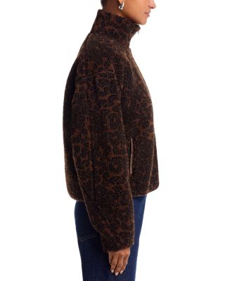 Sun Sherpa Zip Up Leopard Jacket