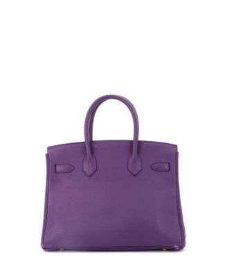 Birkin 30 Handbag Purple Togo with Gold Hardware