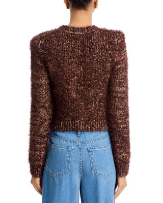 Una Crewneck Cardigan Sweater