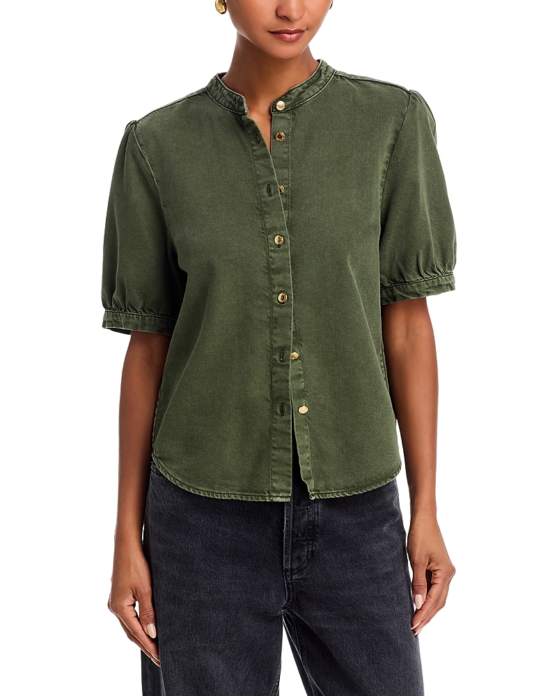 Rag & Bone Jordan Ultra Featherweight Short Sleeve Button-up Shirt In Green