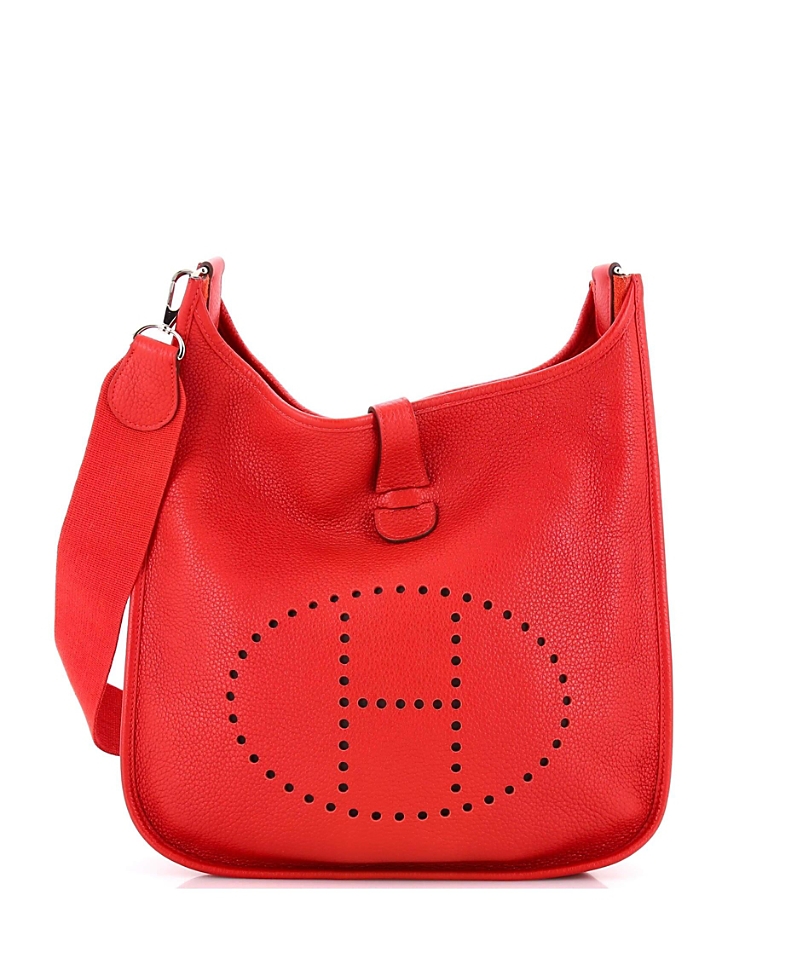 Pre-owned Pre-owned Hermes Hermes Pm Evelyne Bag Gen Iii Clemence In Red
