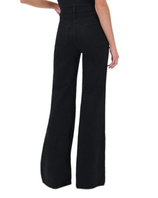 Skylar High Rise Flared Trouser Jeans in Black