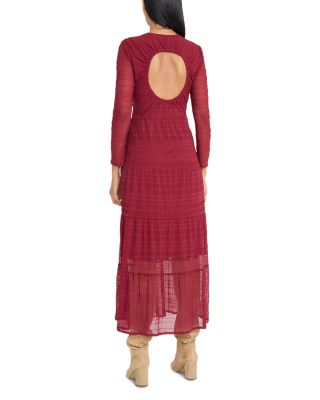 Long Sleeve Cutout Back Dress