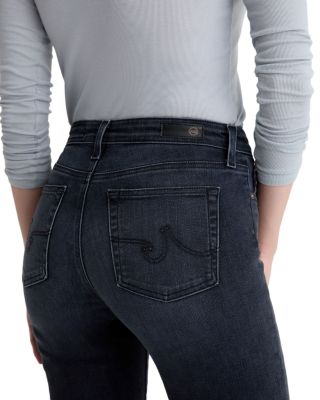 Mari Mid Rise Slim Straight Jeans in Glitch