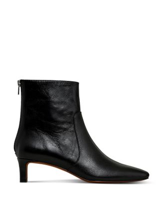Madewell Women's The Dimes Crinkled Leather Kitten Heel Boots