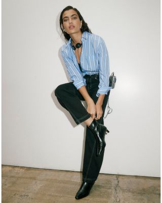 Women's The Dimes Crinkled Leather Kitten Heel Boots