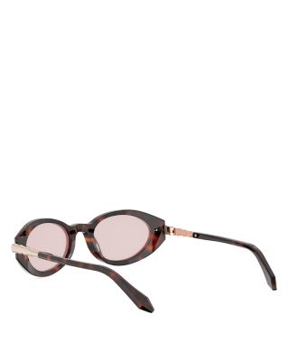 Serpenti Viper Oval Sunglasses, 51mm